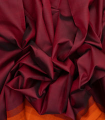 Maroon Handloom Kanchipuram Silk Saree With Comb tooth Border-KA12392
