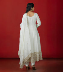 White Festive Embroidered Anarkali Set-RC5595