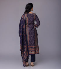 Navy Blue Printed Festive Kurta Set-RC5598