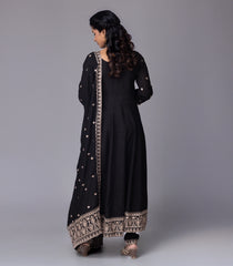 Black Festive Embroidered Anarkali Set-RC5584