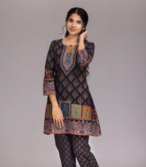 Black Printed Casual Co-ord set-CO5001