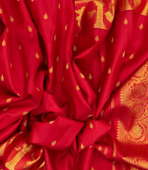 Crimson Handloom Krishnapuram Silk Saree With Buttas-KA12154