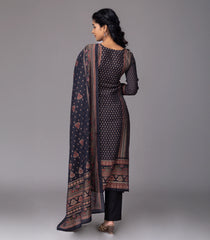 Black printed festive kurta set-RC5591
