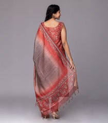 Red & Beige Printed Kurta Set-RC5574