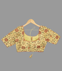 Beige Blouse with Floral Print-RB5122