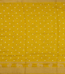 Mustard Printed Art Dola Silk Saree With Stripes & Printed Pallu-BL5764