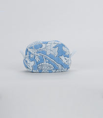 Light Blue Cotton Bagru Printed Coin Pouch With Zipper-ACS1077