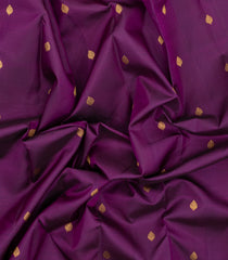 Dark Magenta Handloom Kanchipuram Silk Saree With Zari Buttas-KA16687