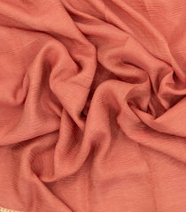 Light Peach Woven Mysore Silk Saree With Zari Border-MS3342