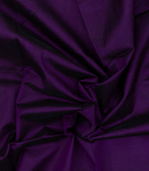 Dark Purple Handloom Silk Cotton Saree With Contrast Border-SC4473
