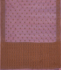 Lilac Woven Tussar Silk Saree With Floral Motifs-TU3143