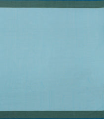 Turquoise Handloom Bengal Cotton Saree With Stripes-BG1837