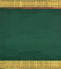 White Handloom Korvai Kanchipuram Silk Saree With Parrot Buttas-KA16171
