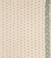 Taupe Woven Synthetic Dupion Saree With Green Floral Buttas-BL5049