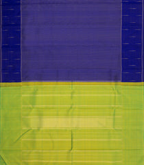 Blue Handloom Kanchipuram Silk Saree With Stripes-KA15103