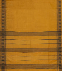 Mustard Woven Tussar Silk Saree With Contrast Border-TU3479