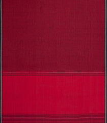 Crimson Woven Bengal Cotton Saree With Contrast Border-BG1879