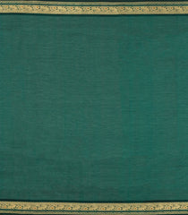 Sea Green Handloom Soft Silk Cotton Saree With Zari Checks-SC4306