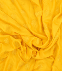 Yellow Woven Mysore Silk Saree With Buttas & Contrast Border-MS3465
