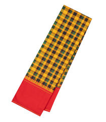 Multi Colour Handloom Korvai Kanchipuram Silk Saree With Silk Checks-KA13617