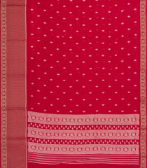 Red Woven Synthetic Dola Silk Saree With Printed Floral Motifs-BL4718