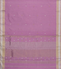 Dusty Pink Handloom Maheswari Silk Cotton Saree With Buttas-SC4118