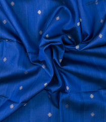 Blue Handloom Soft Tussar Silk Saree With Buttas-TU3848