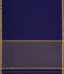 Blue Handloom Maheswari Silk Cotton Saree With Zari Border-SC4837