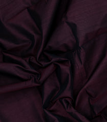 Dark Brown Handloom Silk Cotton Saree With Contrast Border-SC4469