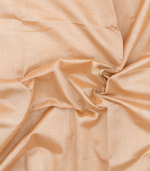 Taupe Handloom Silk Cotton Saree With Contrast Zari Border-SC4633