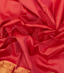 Crimson Handloom Kanchipuram Silk Saree With Dotted Motifs-KA14773