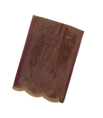 Maroon Woven Blended Organza Tissue Saree With Embroidered Selvage-EN1915