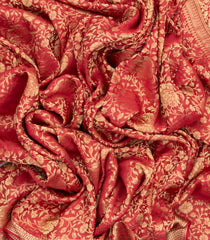 Beige Mysore Crepe Silk Saree With Floral Vine Motifs-MS3097