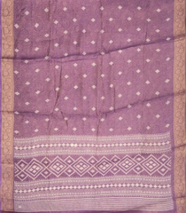 Lilac Woven Art Dola Tissue Saree With Floral Motifs-BL3989