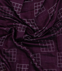 Dark Maroon Printed Art Chanderi Saree With Zari Border-BL5010
