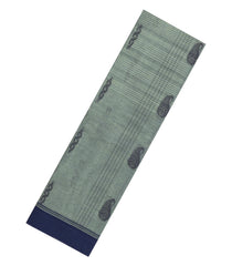 Grey Woven Rasipuram Cotton Saree With Floral Motifs-RA2652