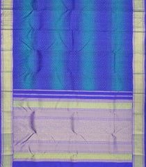 Blue & Green Handloom Gradient Varna Silk Saree-KA12624