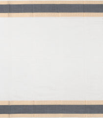 Off White Handloom Kanchi Cotton Saree With Beldari Stripes-KC1561