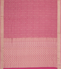 Dusty Peach Woven Mysore Silk Saree With Geometric Floral Motifs-MS3312