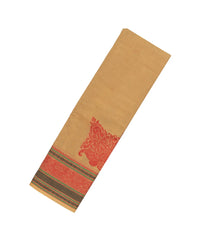 Beige Handloom Kanchi Cotton Saree With Floral Buttas-KC1550