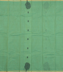 Aquamarine Woven Rasipuram Cotton Saree With Stripes & Buttas-RA2590