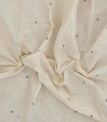 Off White Woven Rasipuram Cotton Sari With Buttas-RA2628