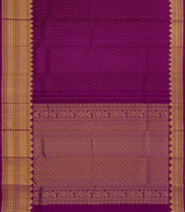 Dark Purple Handloom Kanchipuram Silk Saree With Tree Motifs-KA14871