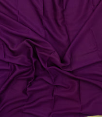 Dark Purple Woven Mysore Silk Saree With Contrast Border-MS3674