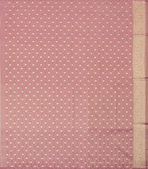 Dusty Pink Woven Art Dupion Tissue Saree With Floral Motifs-BL5859