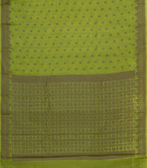 Olive Green Woven Tussar Silk Saree With Floral Buttas-TU3403