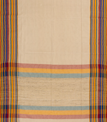 Lime Green Handloom Bengal Cotton Saree With Stripes & Buttas-BG1550