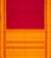 Red Handloom Korvai Kanchipuram Silk Saree With Silk Thread Work Border-KA13225
