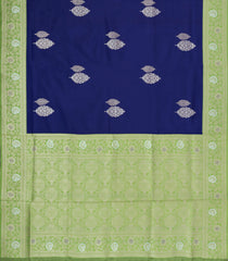 Violet Woven Blended Aura Saree With Zari Buttas & Contrast Meena Border-BL5814