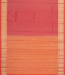 Red Handloom Kanchipuram Silk Saree With Houndstooth Motifs-KA14545